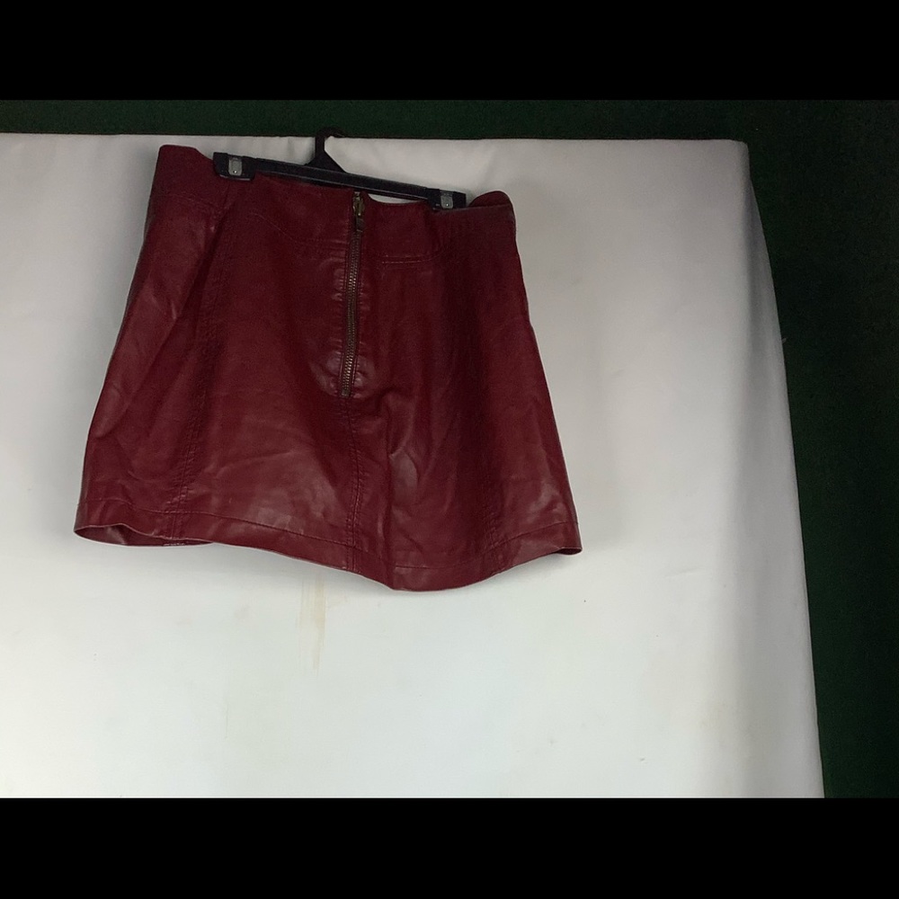 Free People Leather Mini Skirt